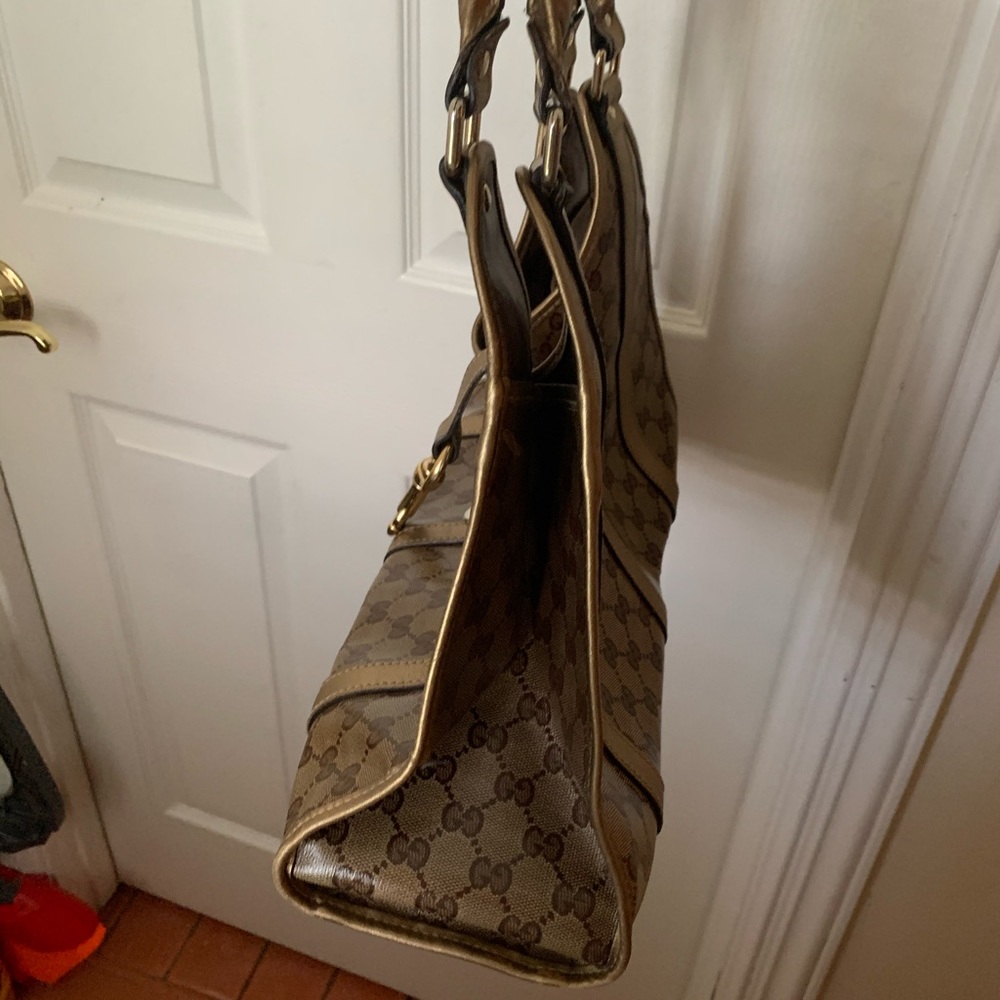 GUCCI Gold Crystal GG Jackie O Shoulder Bag - Picture 3 of 7